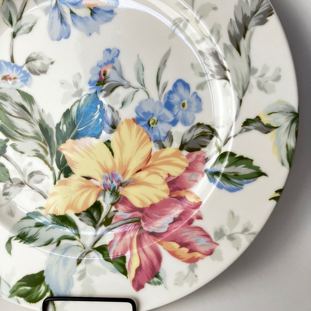 Oscar de la Renta Dinner Plate English Tapestry LF005 12in Ivory Floral China - Picture 8 of 11
